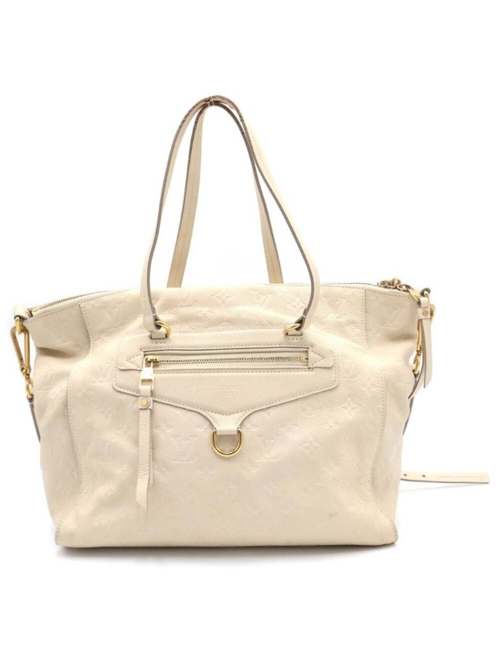 Louis Vuitton Monogram Empreinte Luminous PM 2-Way Shoulder Bag Ivory Leather
